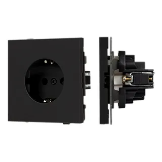 Механизм электрической розетки SCT-NOBE-MEU1-SFPL-BK (230V, 16A) (Arlight, -) - Изображение