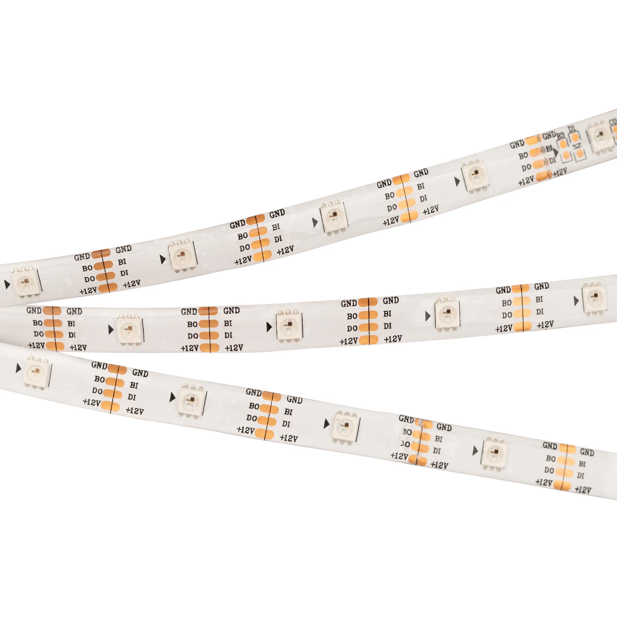 Лента светодиодная SPI-5000SE-RAM-5060-30 12V Cx1 RGB-Auto (10mm, 4.8W/m, IP65) (Arlight, Закрытый, IP65)