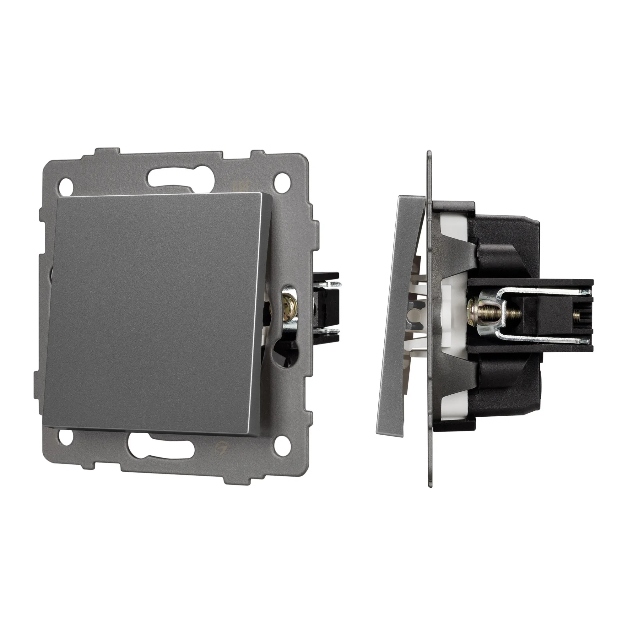 Механизм выключателя одноклавишный перекрёстный SWT-MKX1-PL-GR-V (250V, 10A) (Arlight, -)